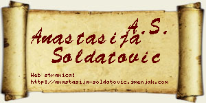 Anastasija Soldatović vizit kartica
